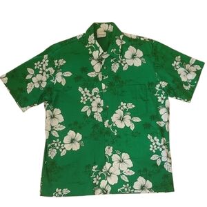 LG Vintage 100% Cotton Novelty Golf Print Aloha Shirt Hawaiian Shirt